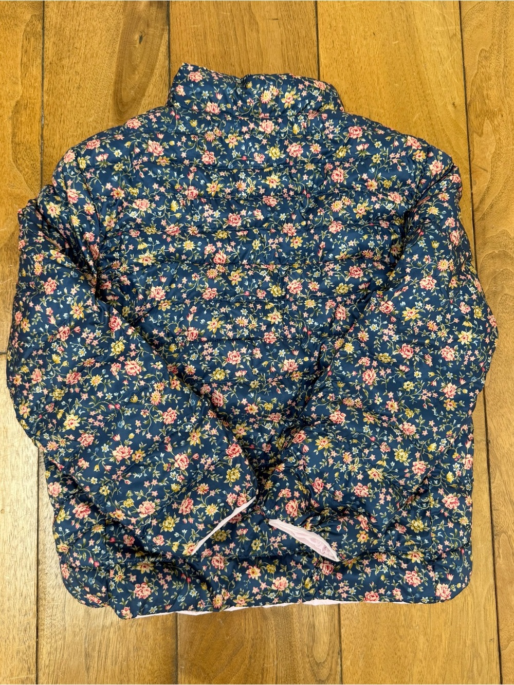 Polo Ralph Lauren Girls Reversible Puffer Jacket Pink Floral Size 6 - 7 - Picture 9 of 12